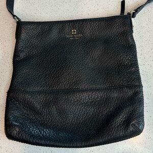 KATE SPADE Southport Avenue Cora Crossbody Bag Thin Black Pebbled Leather